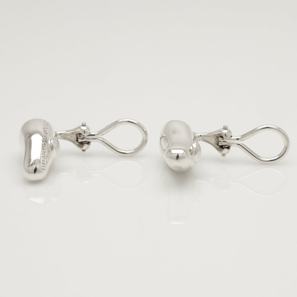 Tiffany & Co. Peretti Large Teardrop Clip-On Earrings Sterling Silver 925