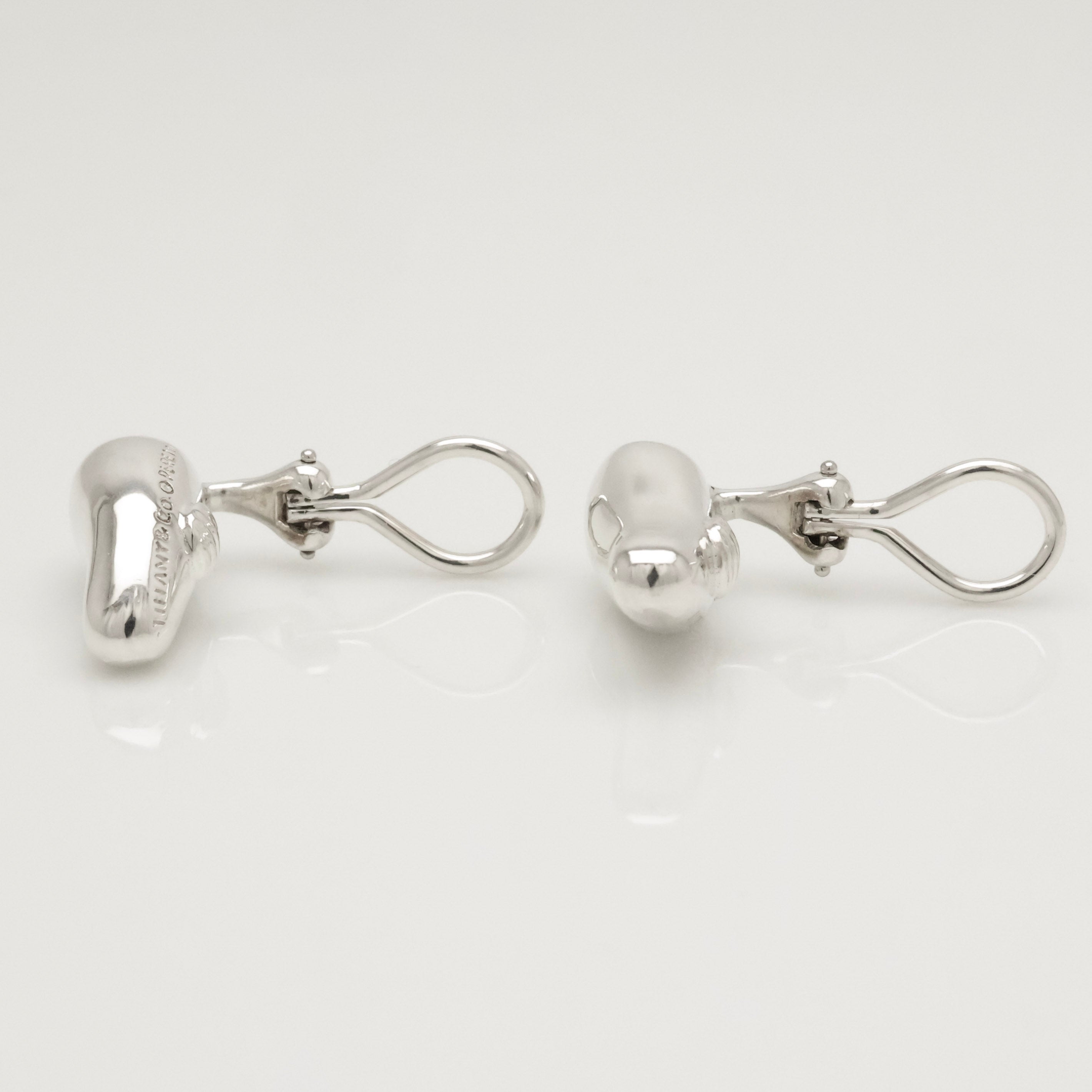 Tiffany & Co. Peretti Large Teardrop Clip-On Earrings Sterling Silver 925