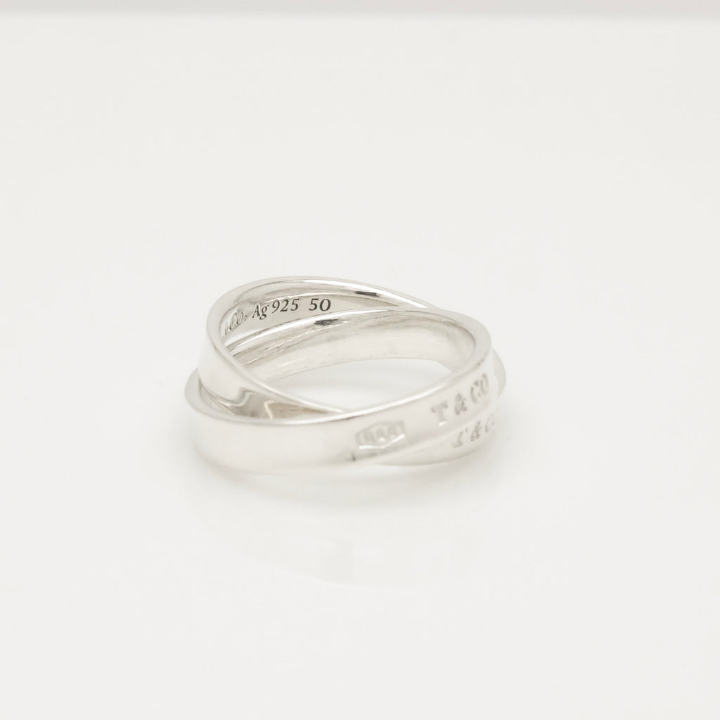 Tiffany & Co. 1837 Interlocking Circles Double Ring  Sterling Silver 925