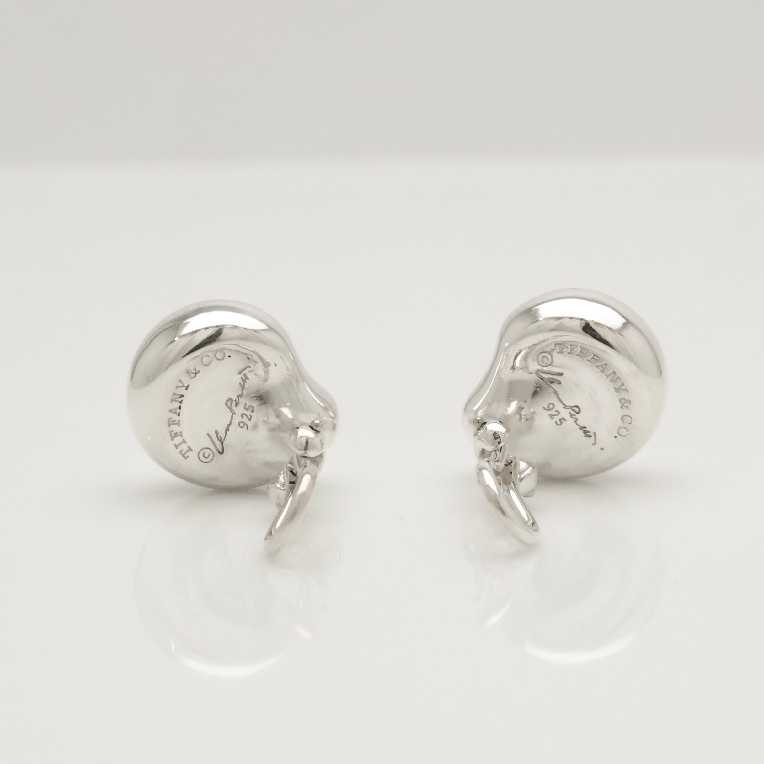  Tiffany & Co. Elsa Peretti Nugget Clip-On Earrings Sterling Silver 925 