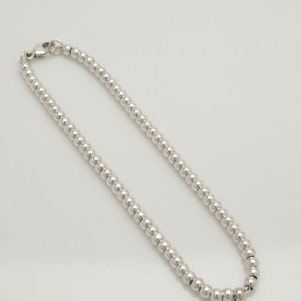 Tiffany & Co. 1837 Mini Padlock Bead Bracelet Sterling Silver 925