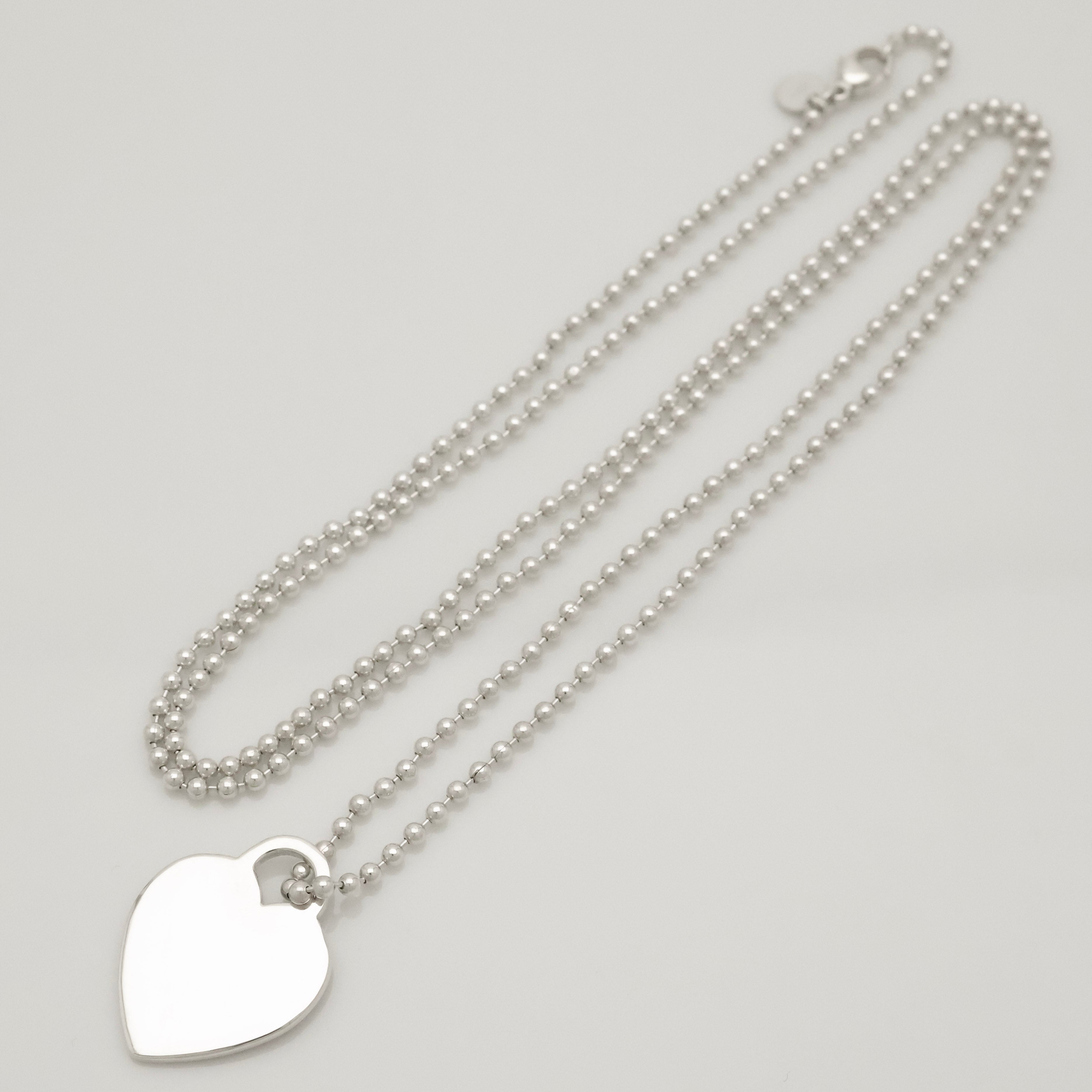 TIFFANY&Co. リターントゥ ティファニー ハート タグ ボール チェーン ネックレス AG925