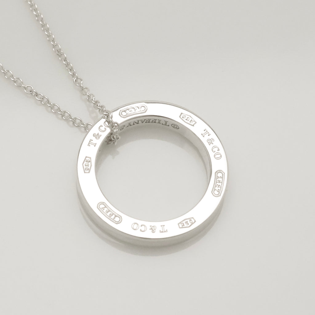 Tiffany & Co. Round Circle Pendant Necklace Sterling Silver 925