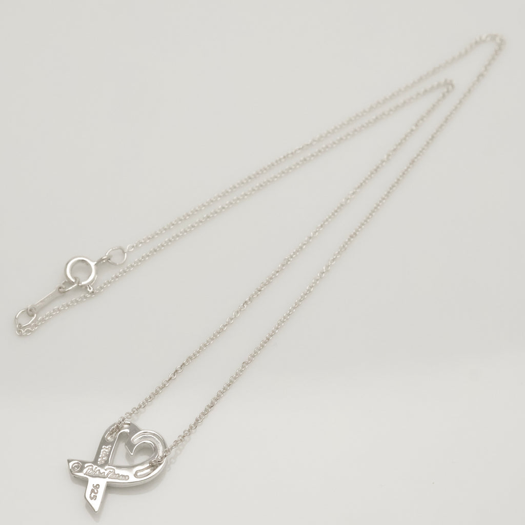 TIFFANY&Co. ラビング ハート 1P ピンクサファイア パロマピカソ ネックレス AG925