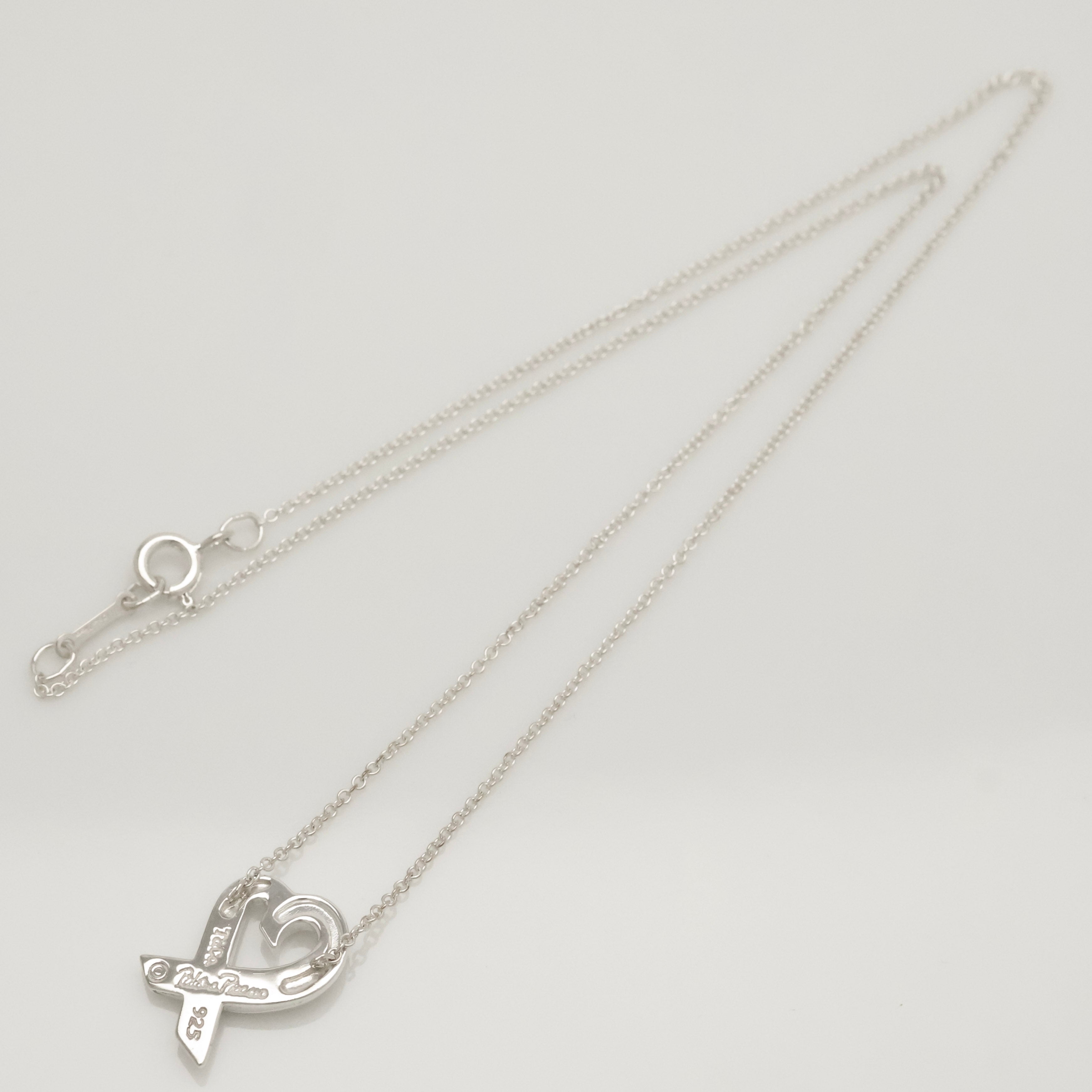TIFFANY&Co. ラビング ハート 1P ピンクサファイア パロマピカソ ネックレス AG925