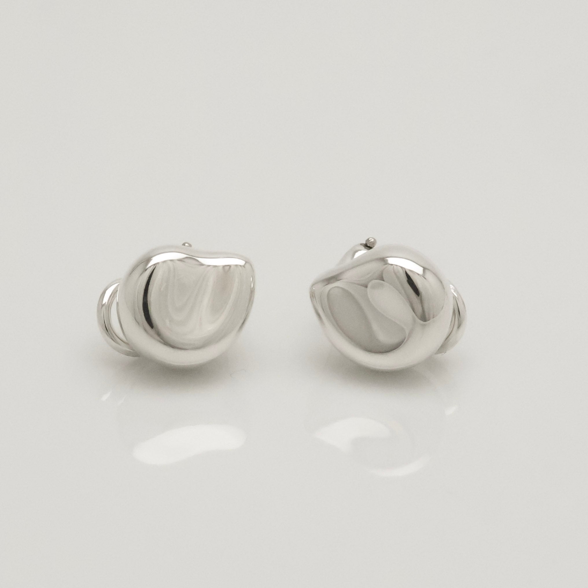  Tiffany & Co. Elsa Peretti Nugget Clip-On Earrings Sterling Silver 925 