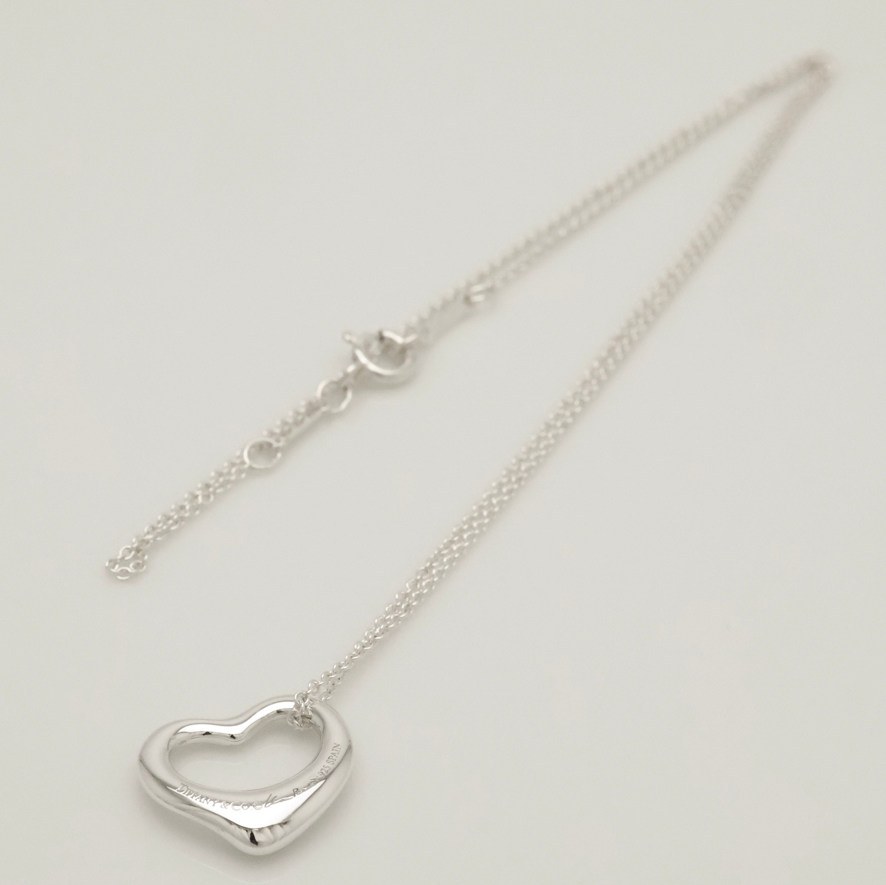 TIFFANY&Co. オープンハート 15mm エルサペレッティ ネックレス AG925