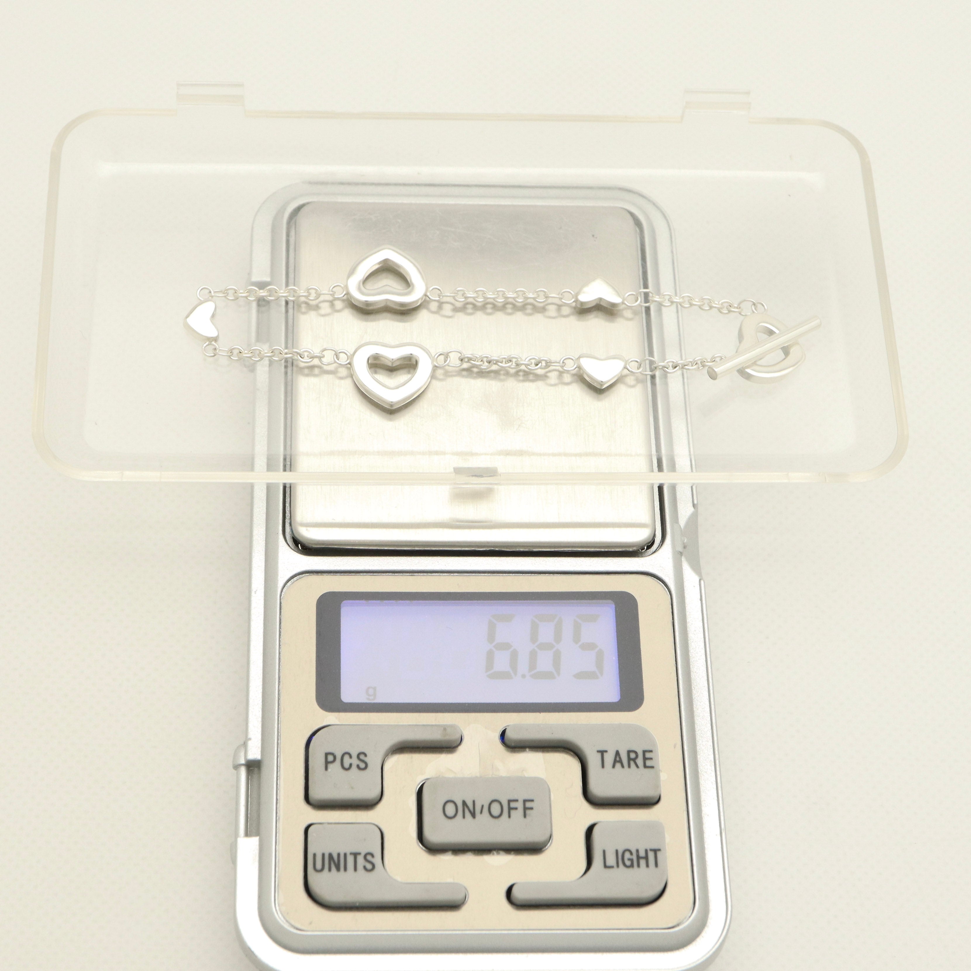 Tiffany & Co. Heart Link Lariat Toggle Bracelet Sterling Silver 925