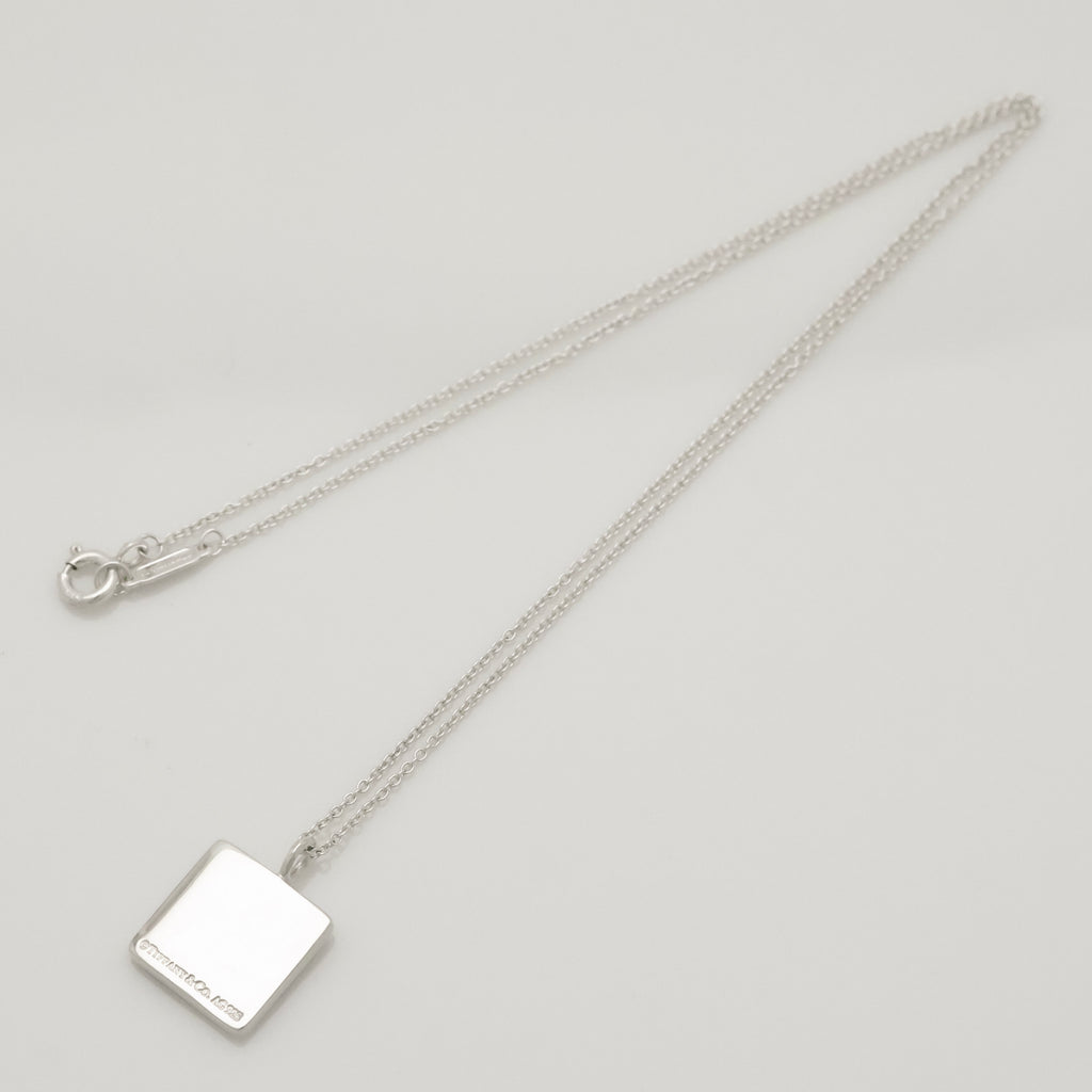 TIFFANY&Co. ノーツ スクエア プレート ネックレス AG925