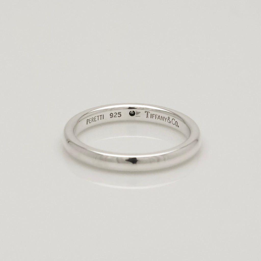 Tiffany & Co. Diamond Stacking Band Ring  Sterling Silver 925 