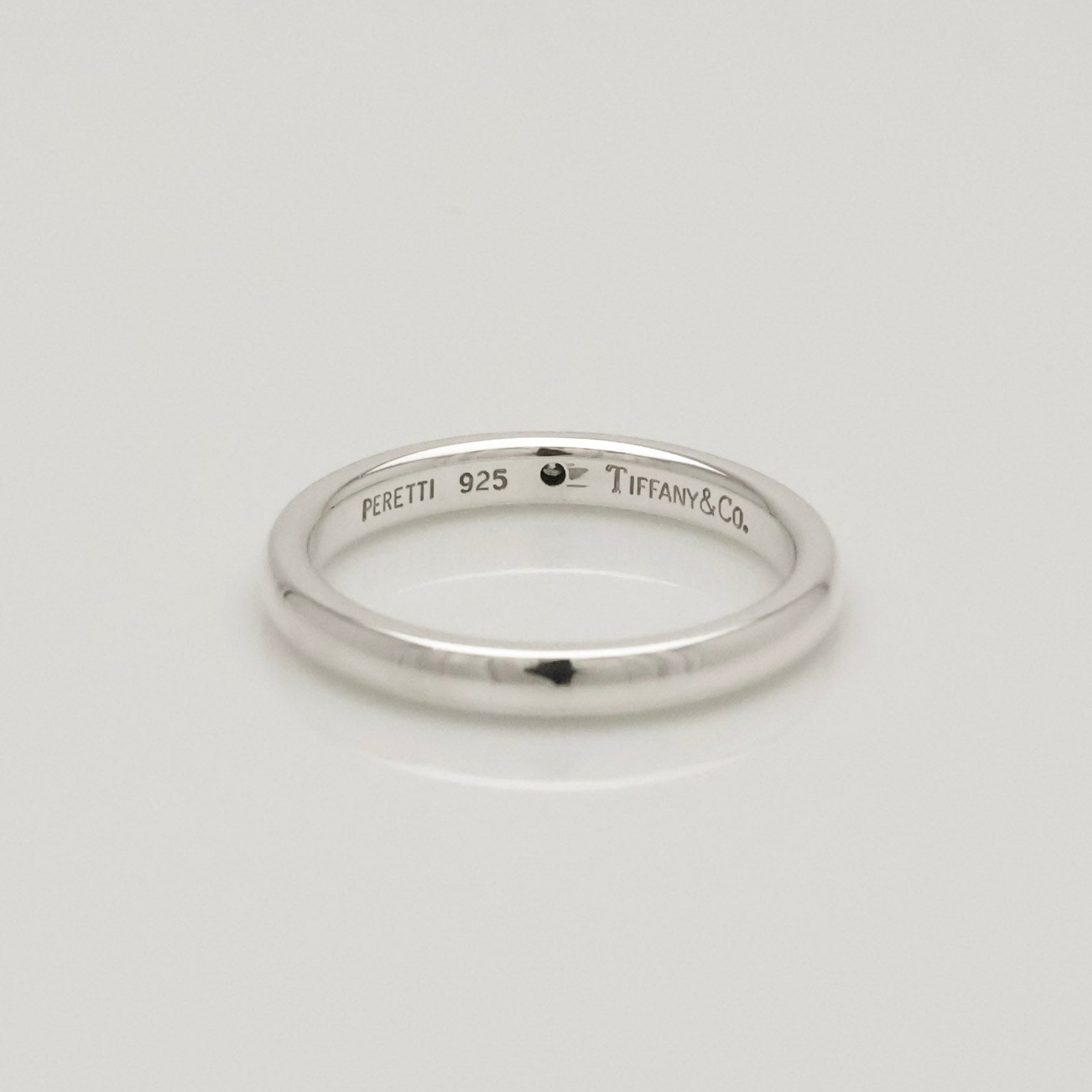 Tiffany & Co. Diamond Stacking Band Ring  Sterling Silver 925 