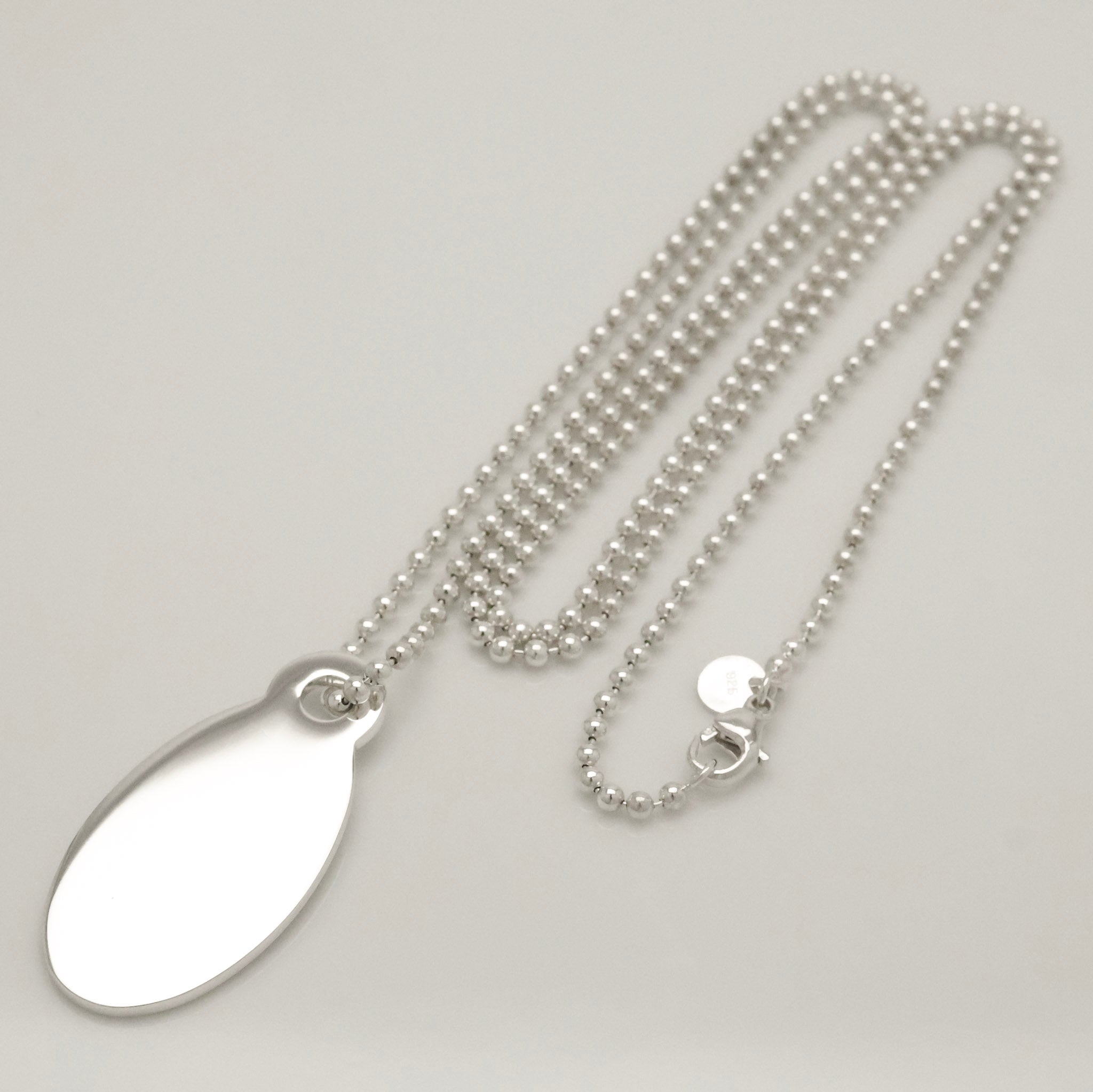 TIFFANY&Co.リターントゥ ティファニー オーバル タグ ボール チェーン ネックレス AG925