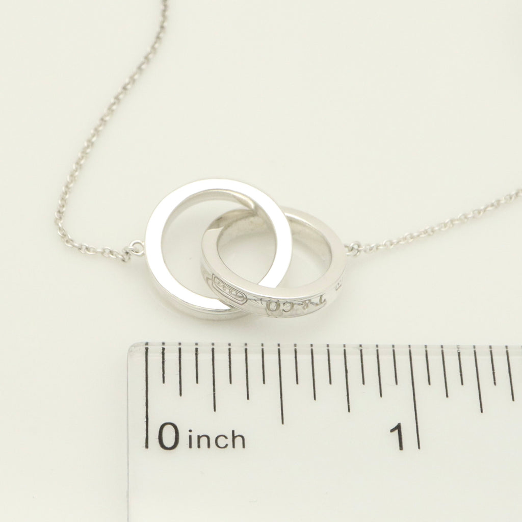 Tiffany & Co. 1837 Interlocking Circles Lariat Necklace Sterling Silver 925