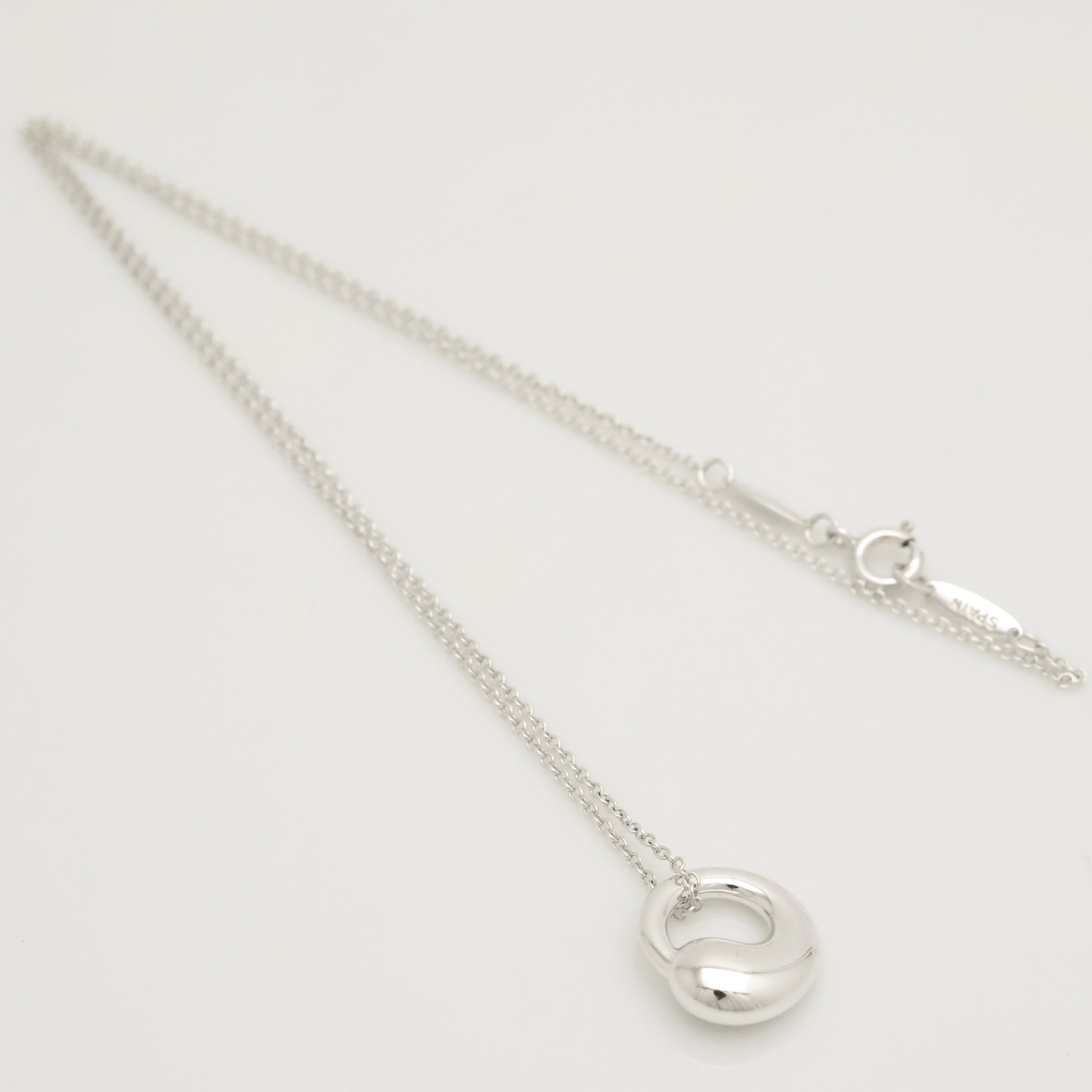 Tiffany & Co. MEDIUM Eternal Circle Necklace Sterling Silver 925 