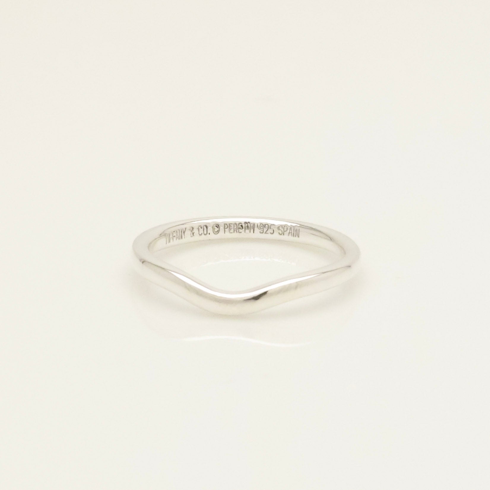 TIFFANY&Co. カーブド エルサペレッティ バンド リング 9 号 AG925