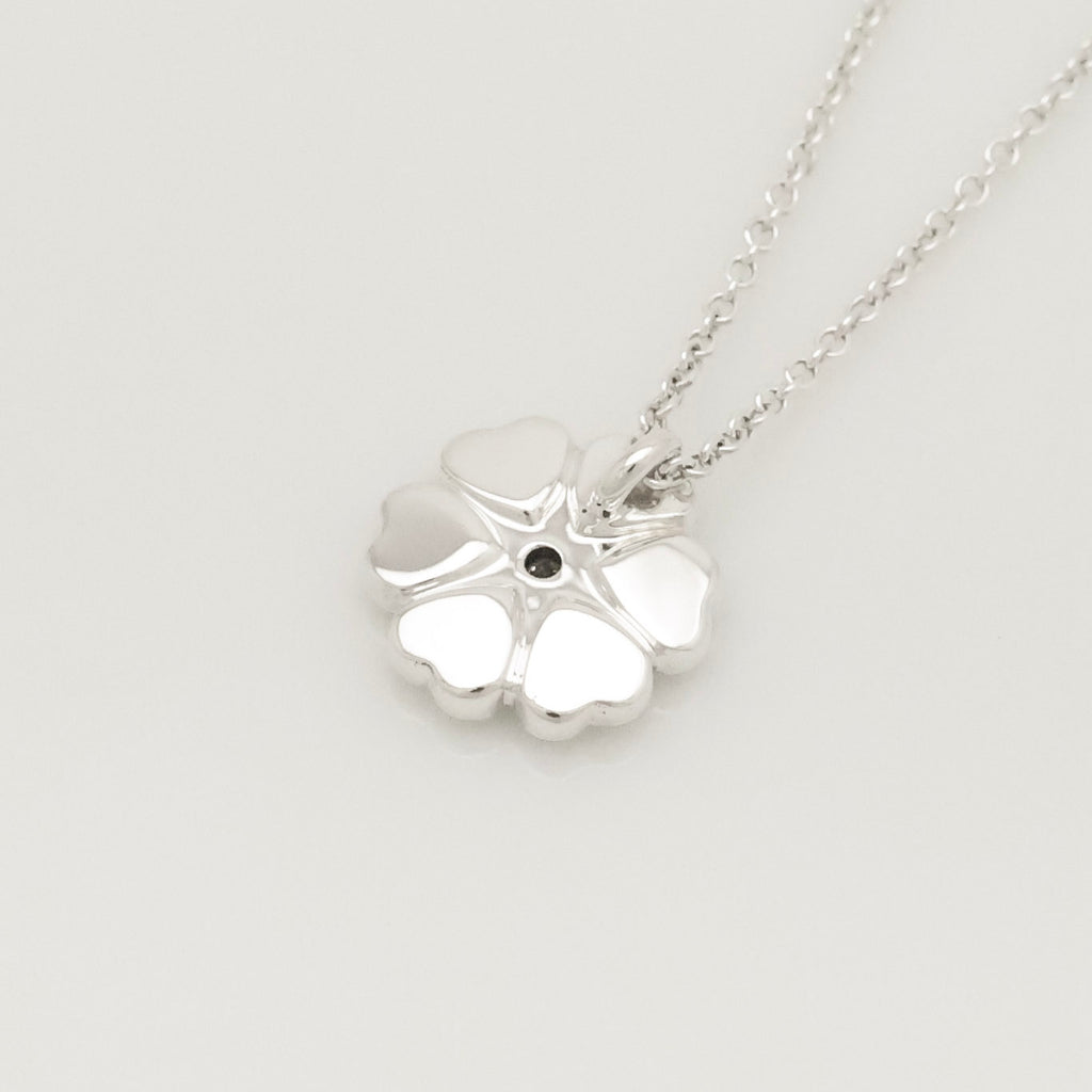 Tiffany & Co. Crown of Heart Diamond Pendant Necklace Sterling Silver 925