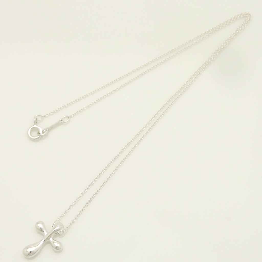  Tiffany & Co. Small Cross Pendant Necklace  Sterling Silver 925 