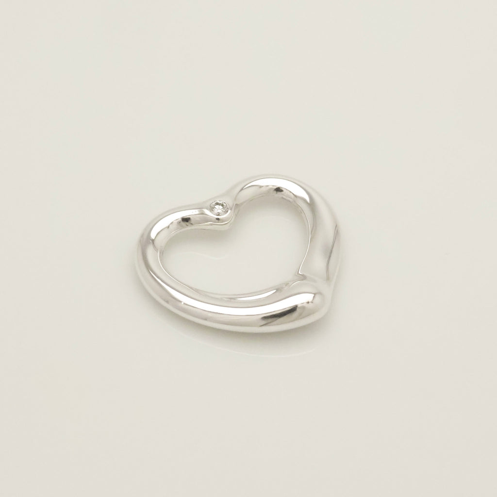 TIFFANY&Co. オープンハート 22mm 1P ダイヤモンド エルサペレッティ チャーム AG925