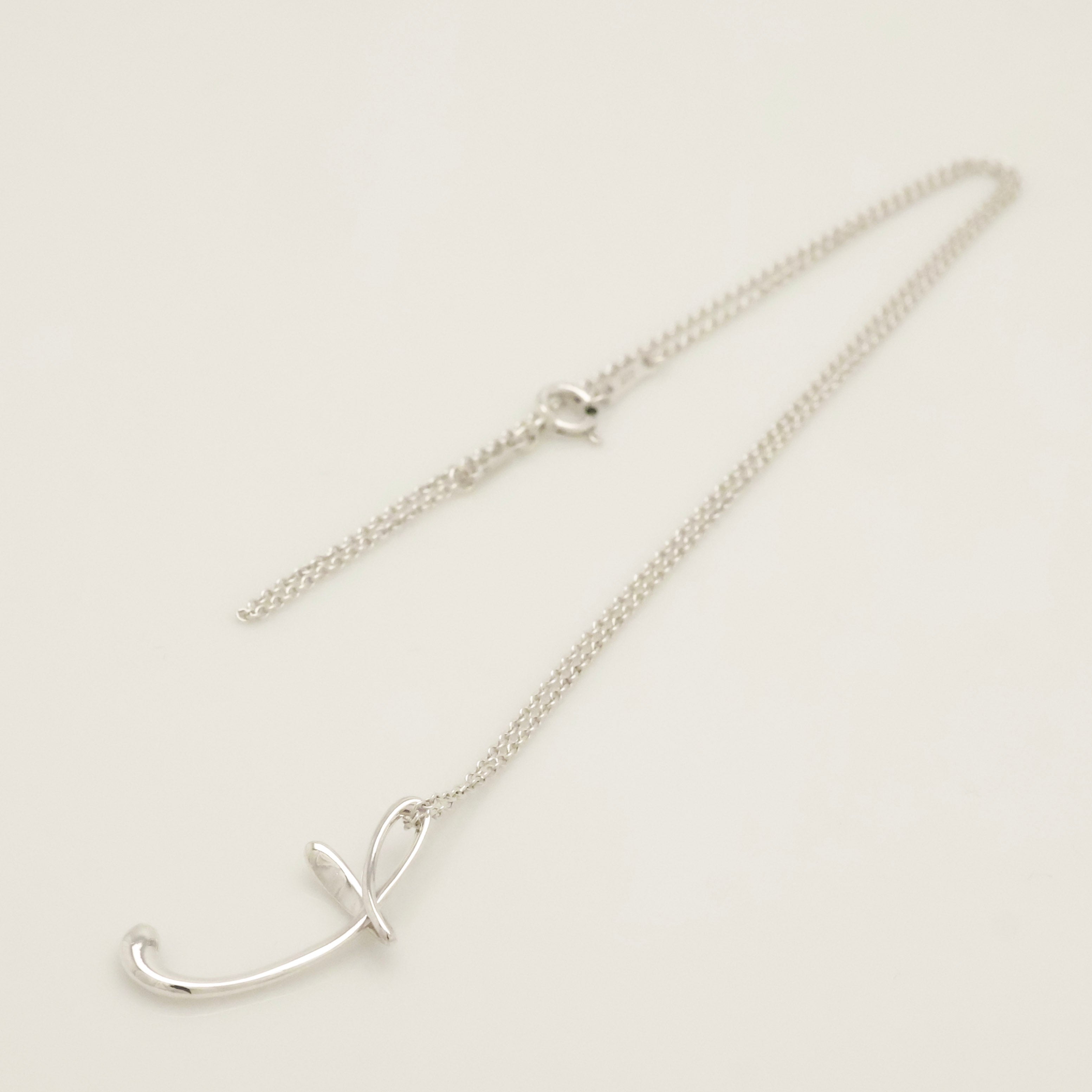 TIFFANY&Co. ノーツ レター T イニシャル  ネックレス AG925