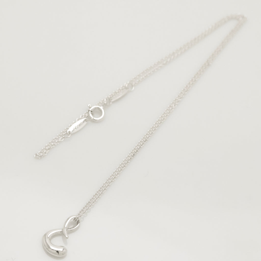 TIFFANY&Co. ノーツ レター S イニシャル 1P ダイヤモンド ネックレス AG925