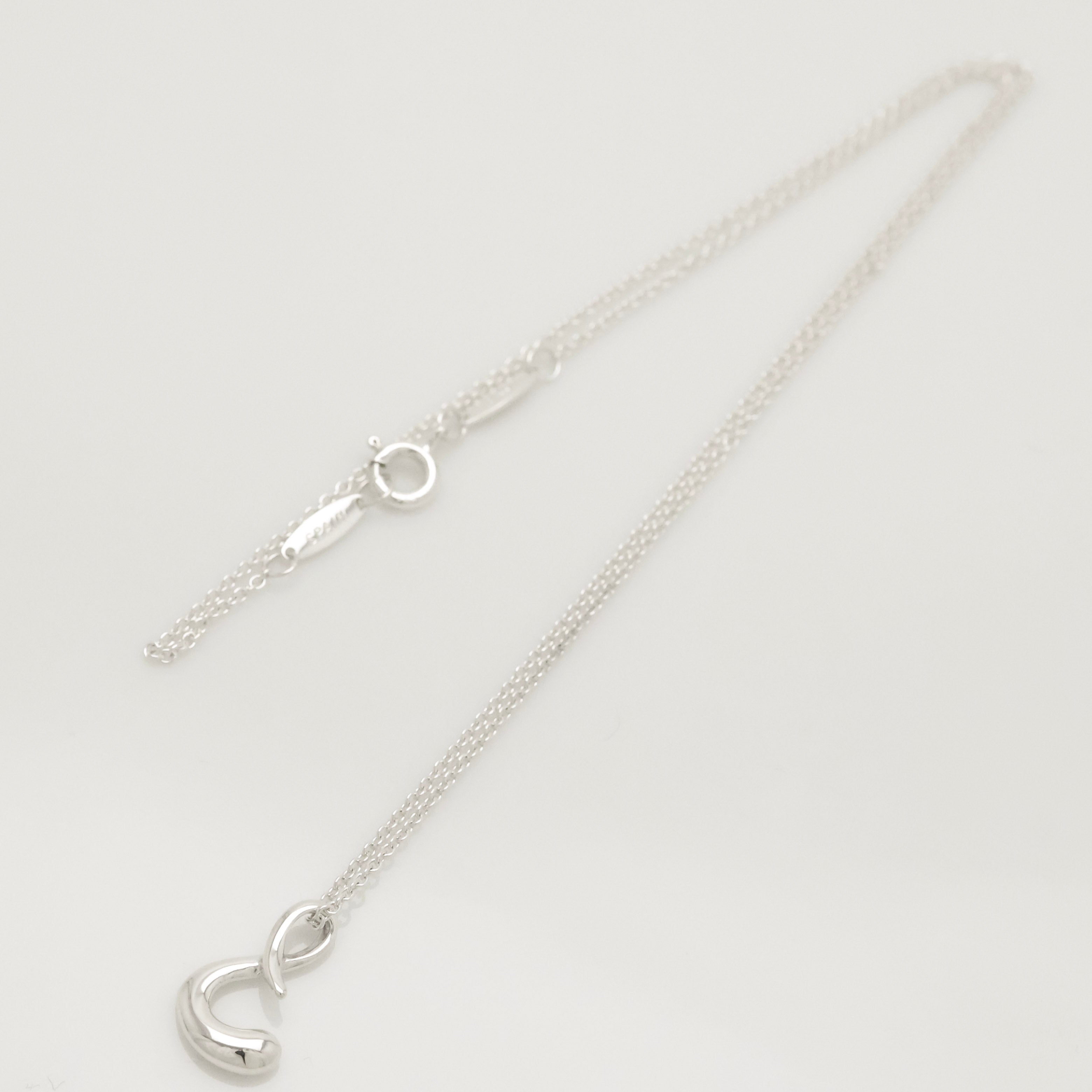 TIFFANY&Co. ノーツ レター S イニシャル 1P ダイヤモンド ネックレス AG925