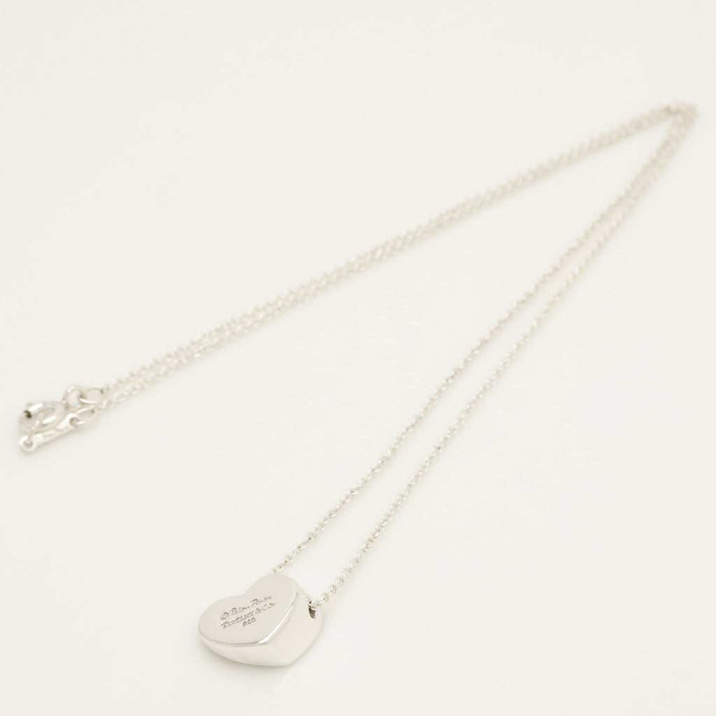   Tiffany & Co. Modern Heart 1P Diamond Necklace Sterling Silver 925
