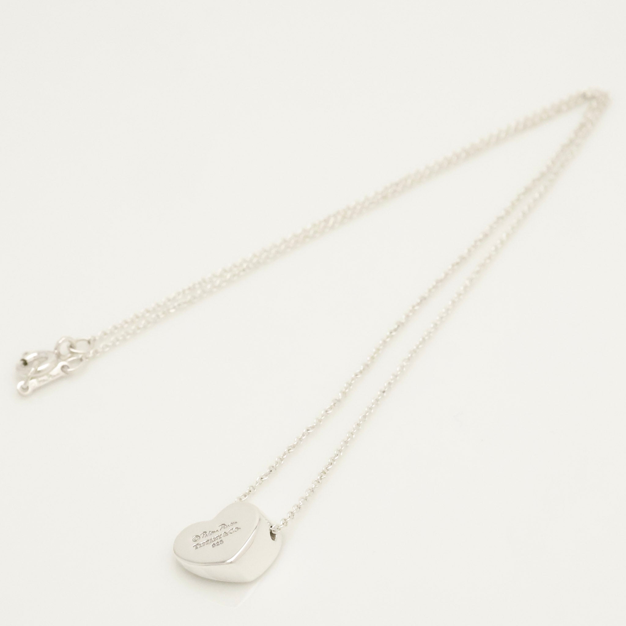   Tiffany & Co. Modern Heart 1P Diamond Necklace Sterling Silver 925