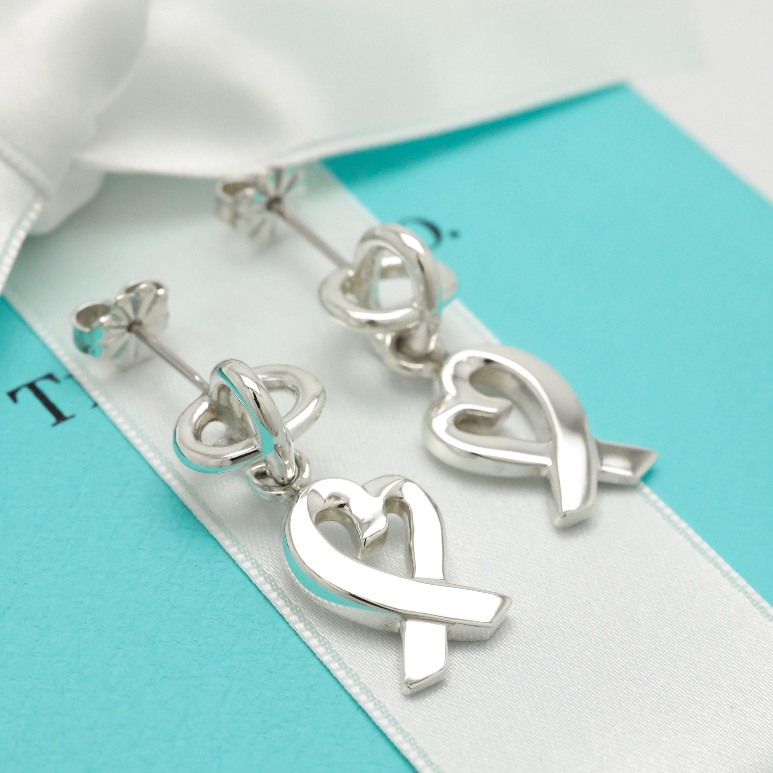 TIFFANY&Co. ラビングハート パロマピカソ ドロップ スタッド ピアス AG925