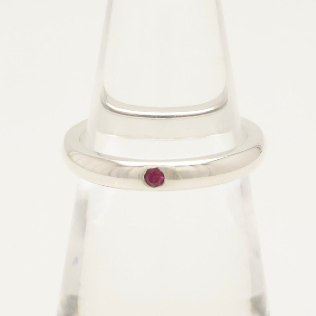 Tiffany & Co. Ruby Stacking Band Ring Sterling Silver 925