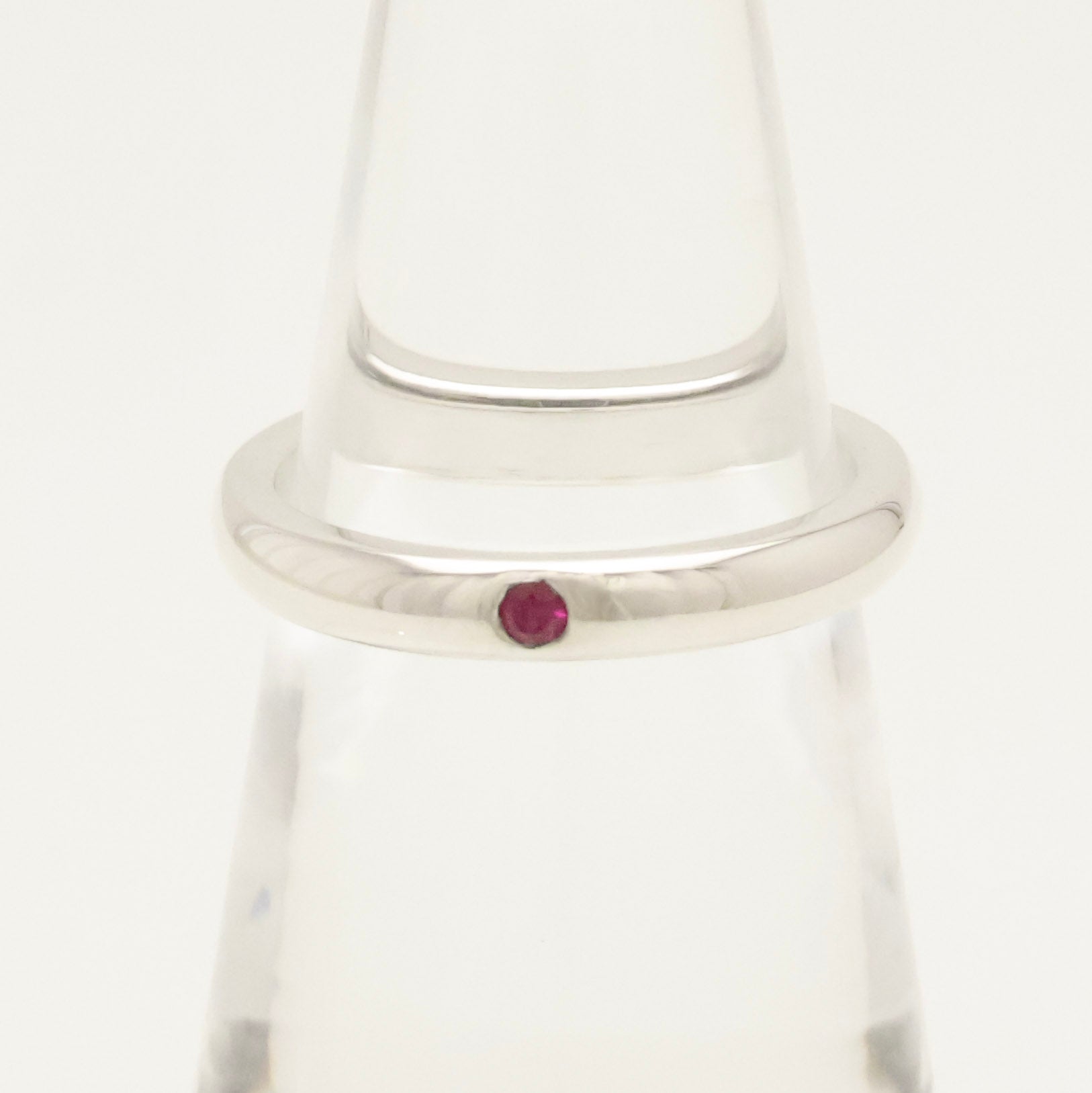 Tiffany & Co. Ruby Stacking Band Ring Sterling Silver 925