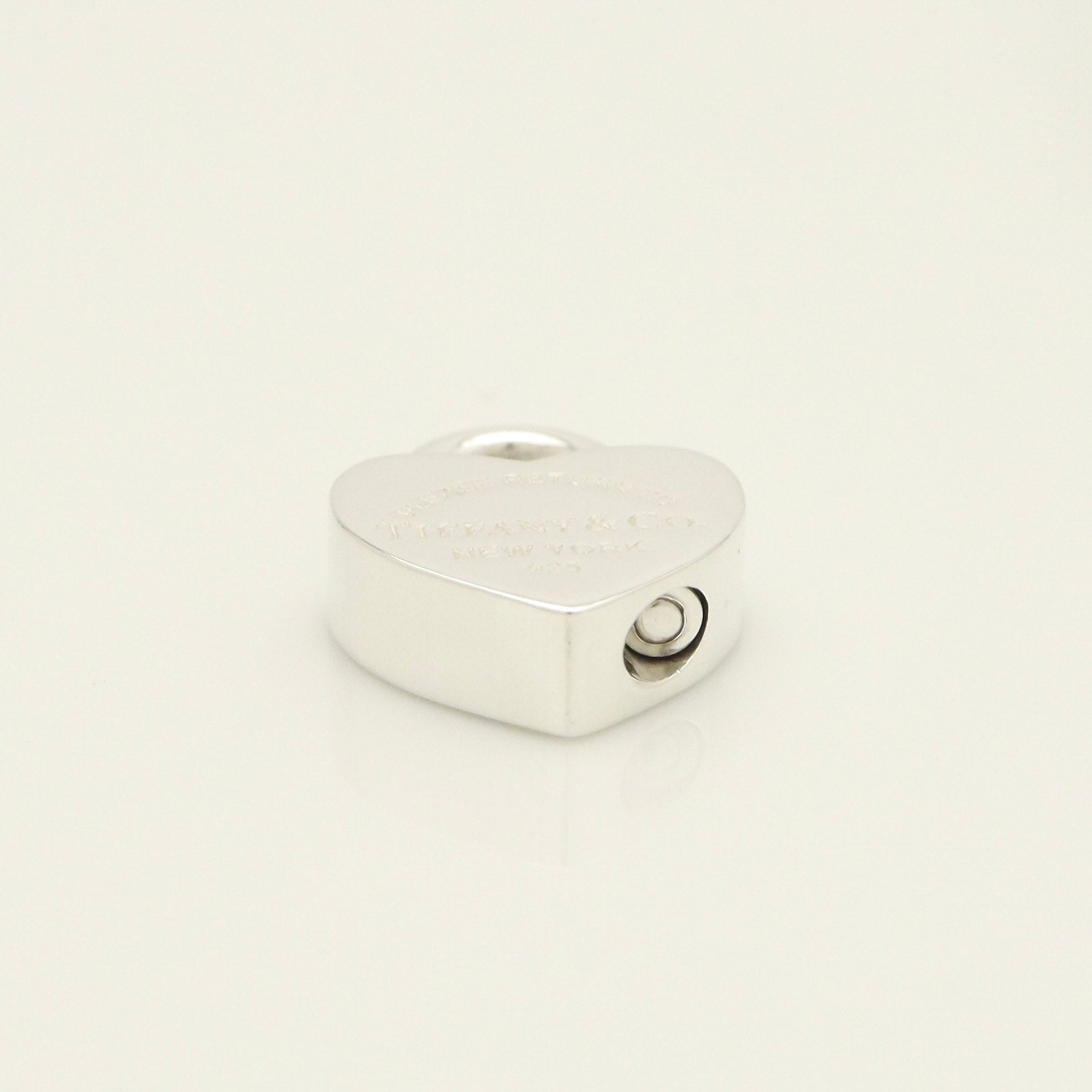 Tiffany & Co. Heart Charm Padlock Lock or Pendant in Sterling Silver 925