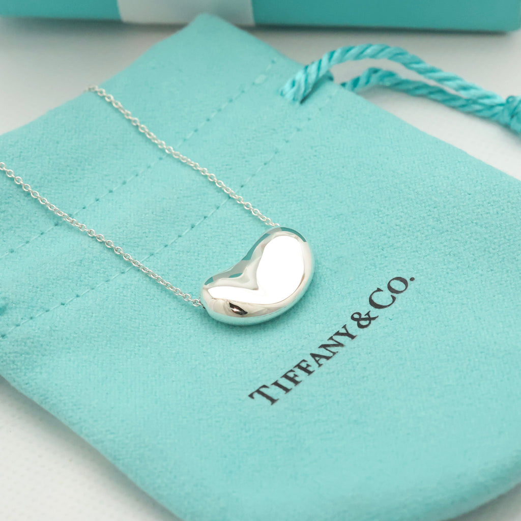  Tiffany & Co. Peretti Large  Bean Necklace  Sterling Silver 925 