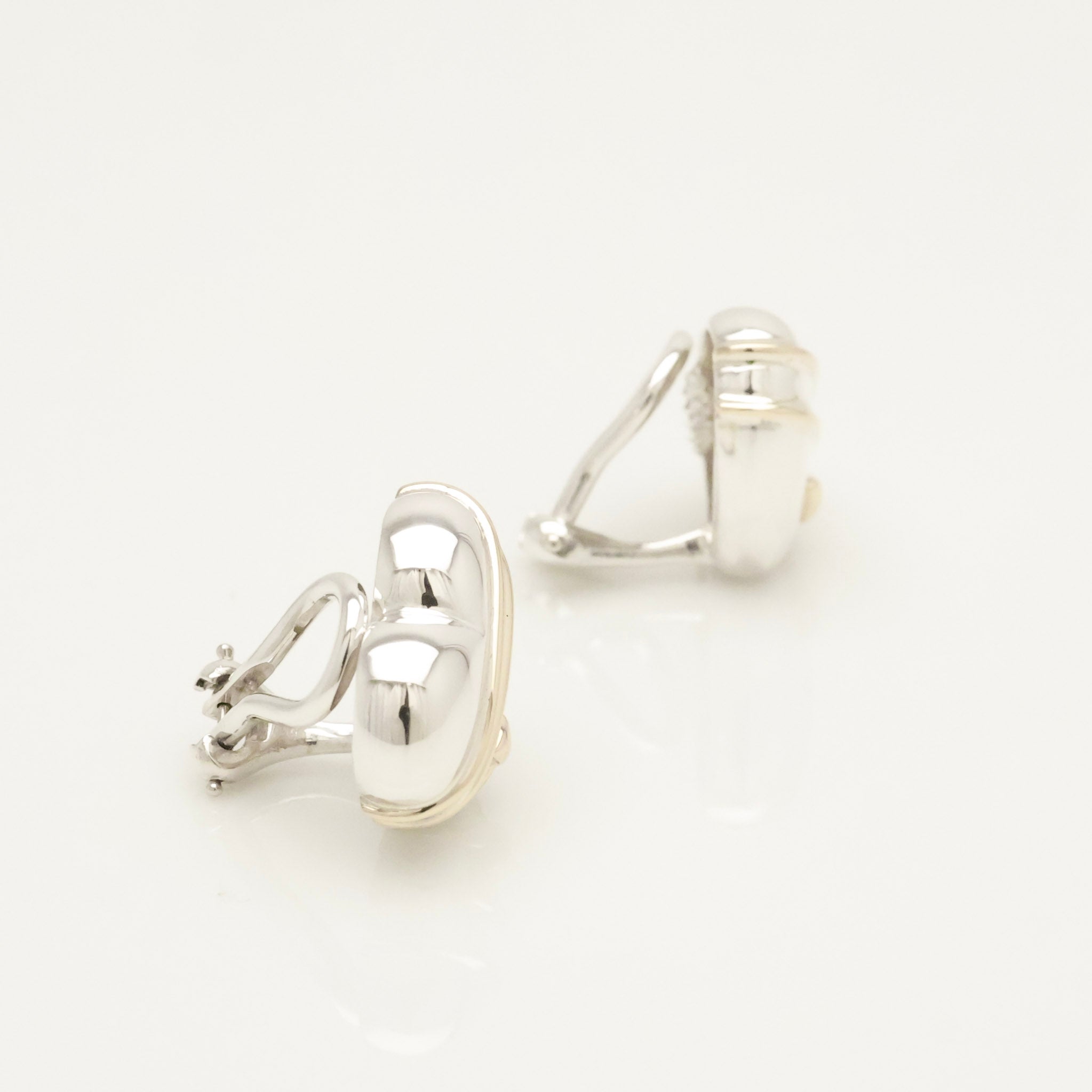 TIFFANY&Co. ハート アロー キューピット コンビ クリップ ピアス AG925 AU750