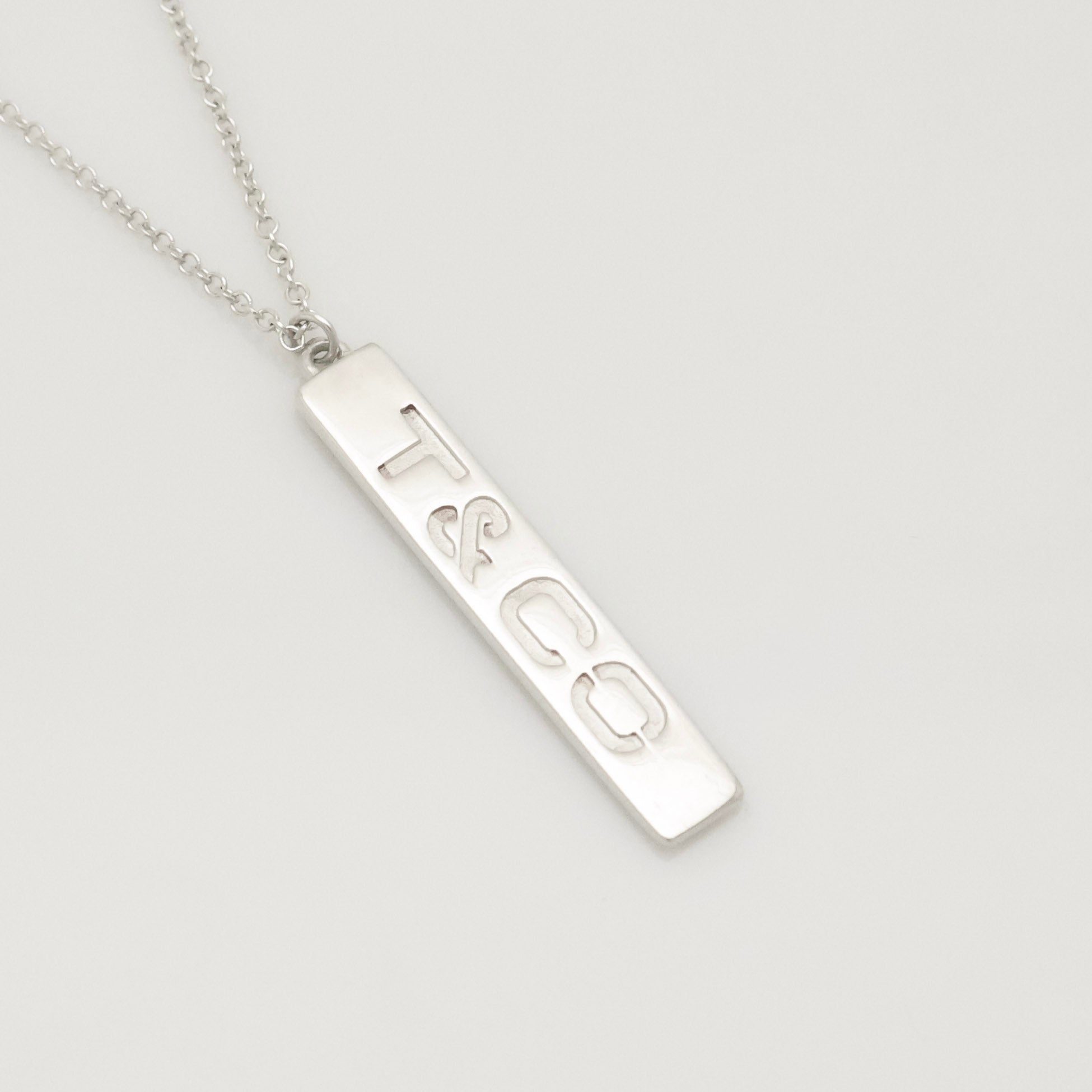 TIFFANY&Co.Ｔ & CO ロゴ バー ネックレス AG925