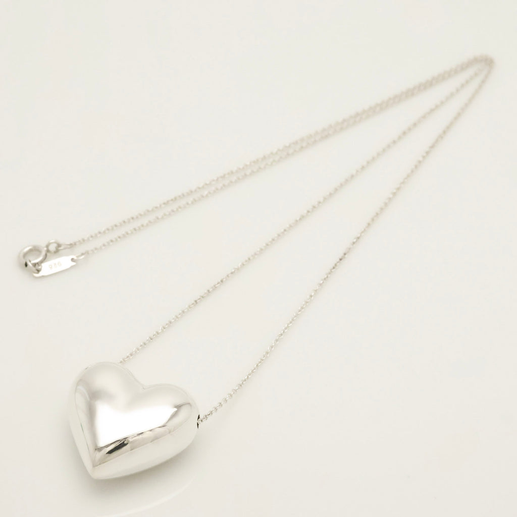 Tiffany & Co. Pinched Heart Pendant Necklace Sterling Silver 925
