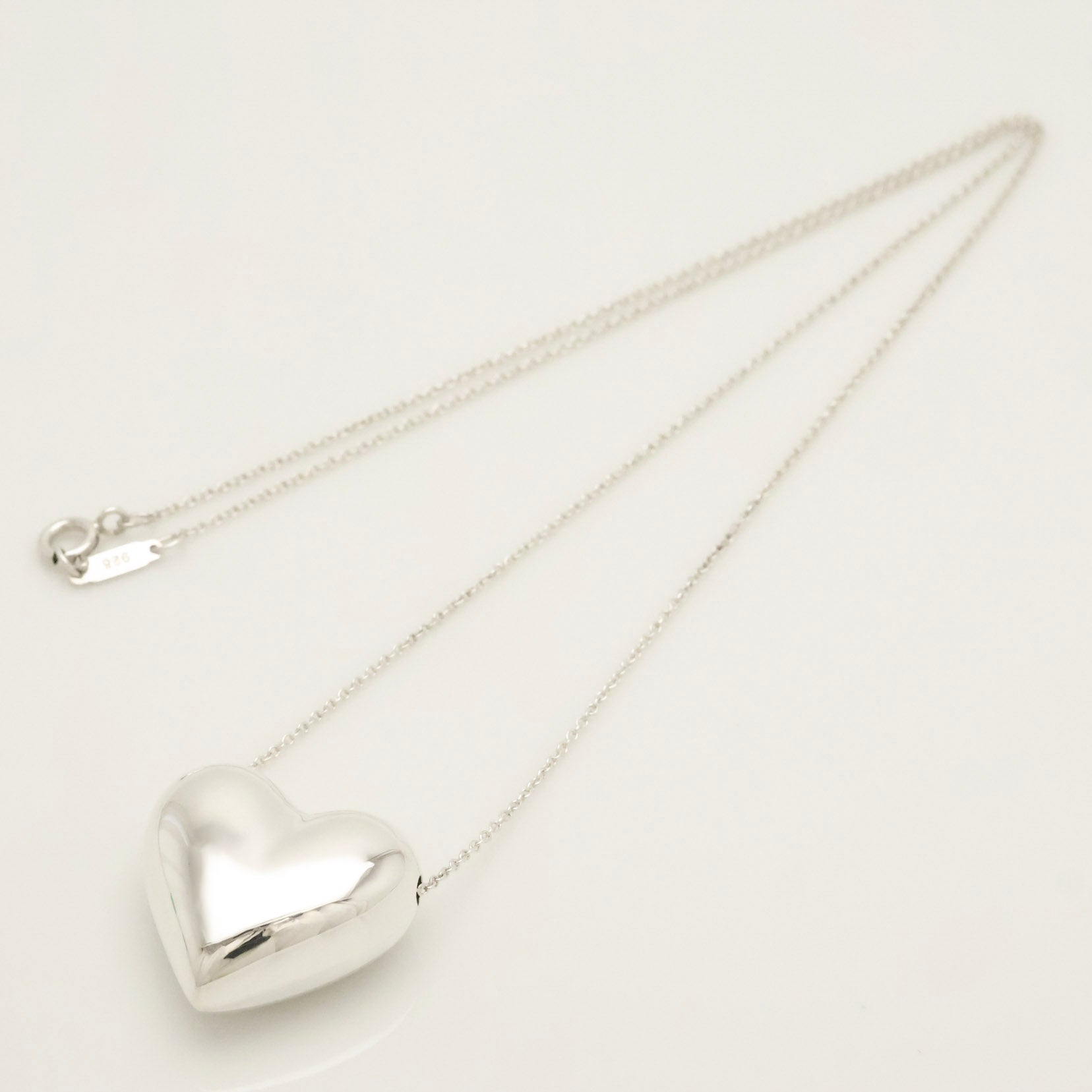 Tiffany & Co. Pinched Heart Pendant Necklace Sterling Silver 925