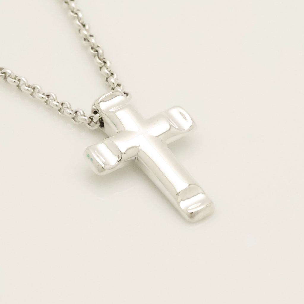  Tiffany & Co. Picasso Groove Cross Necklace Sterling Silver 925 