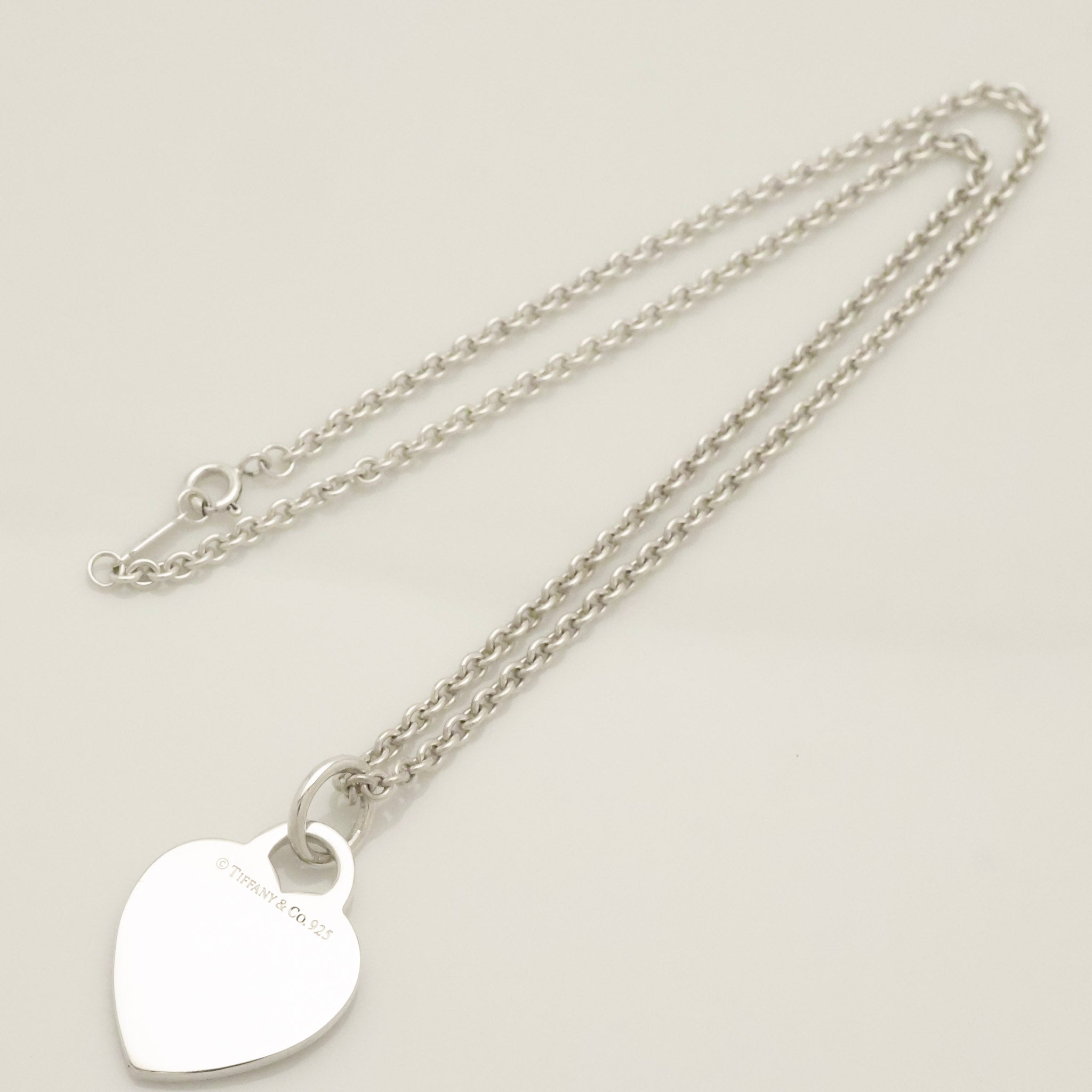 Tiffany & Co. Happy Anniversary Heart Tag Necklace Sterling Silver 925