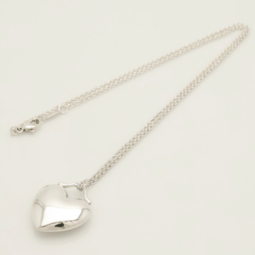  Tiffany & Co. Puff Heart Pendant Necklace Sterling Silver 925