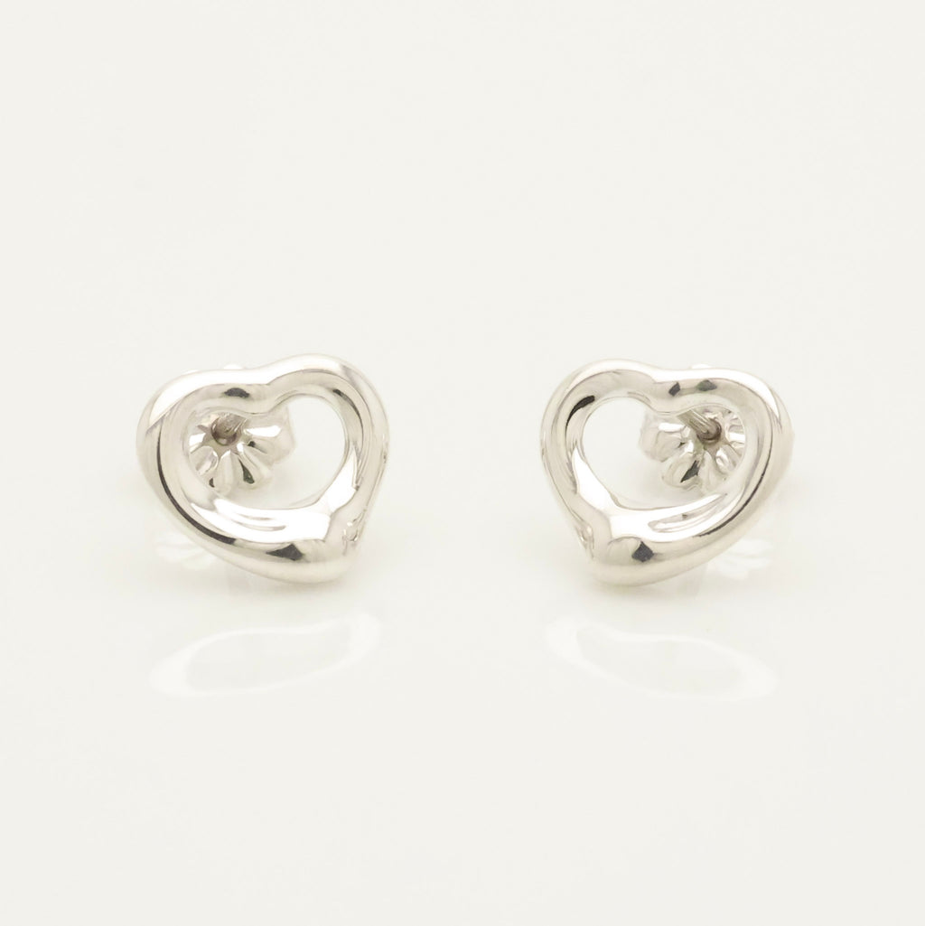 TIFFANY&Co.  オープンハート エルサペレッティ スタッド ピアス AG925