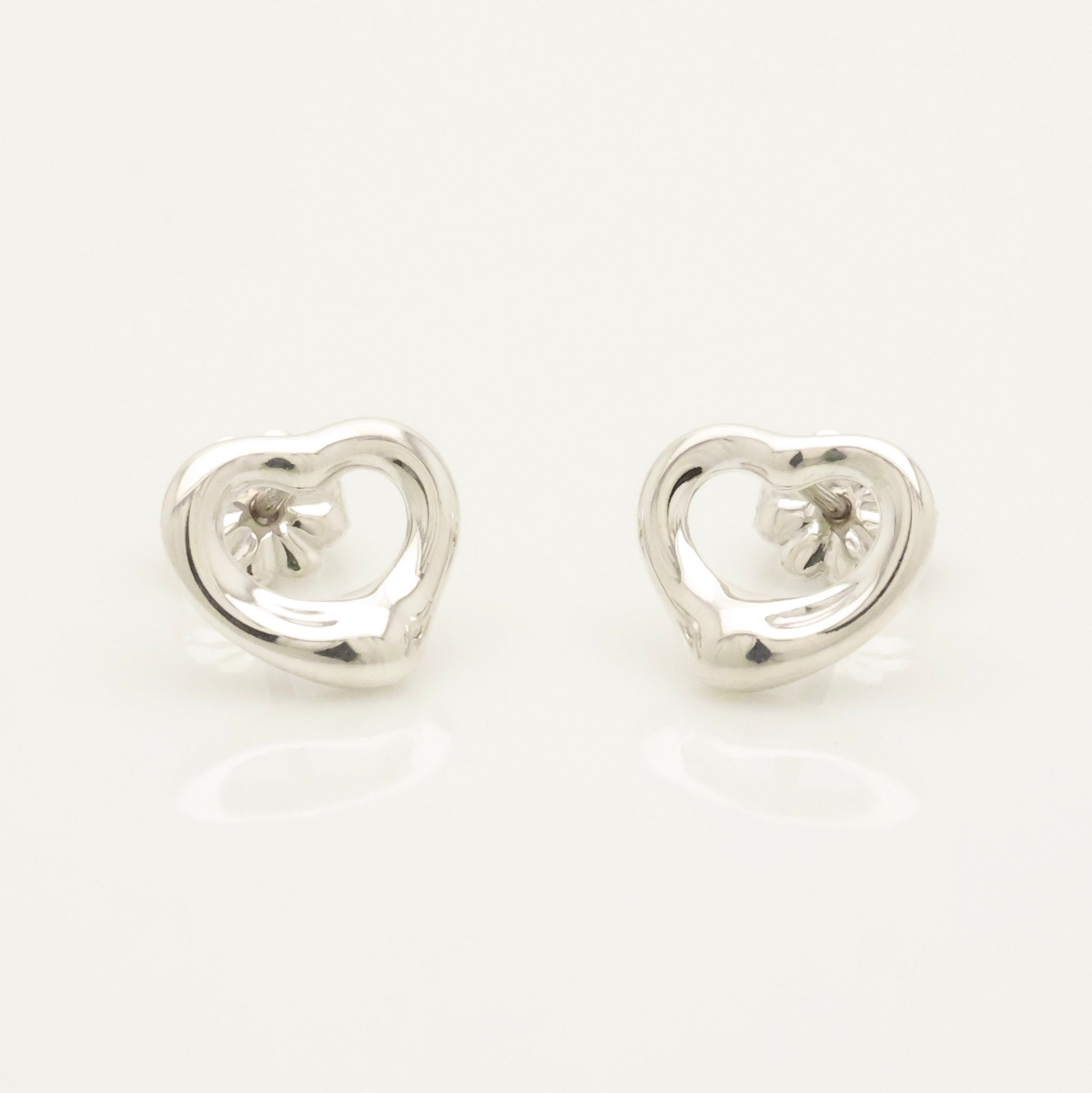TIFFANY&Co.  オープンハート エルサペレッティ スタッド ピアス AG925
