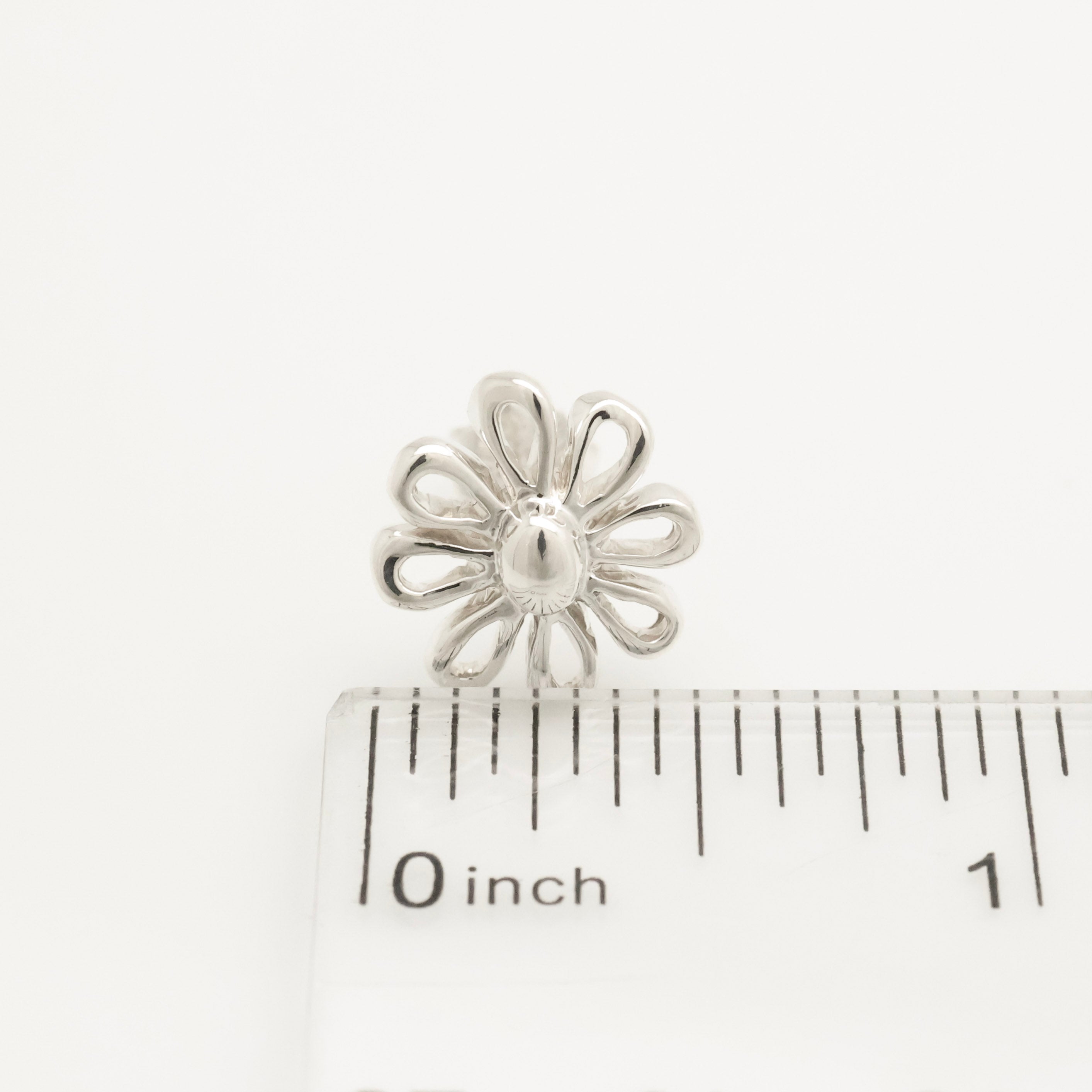 Tiffany & Co. Daisy Flower Stud Earrings Sterling Silver 925