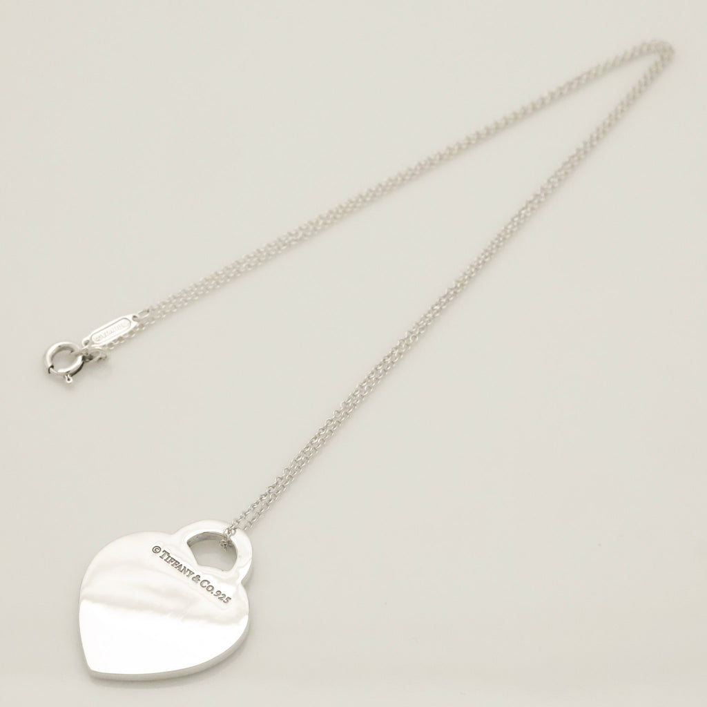 Tiffany & Co. Notes New York Heart Tag Pendant Necklace Sterling Silver 925