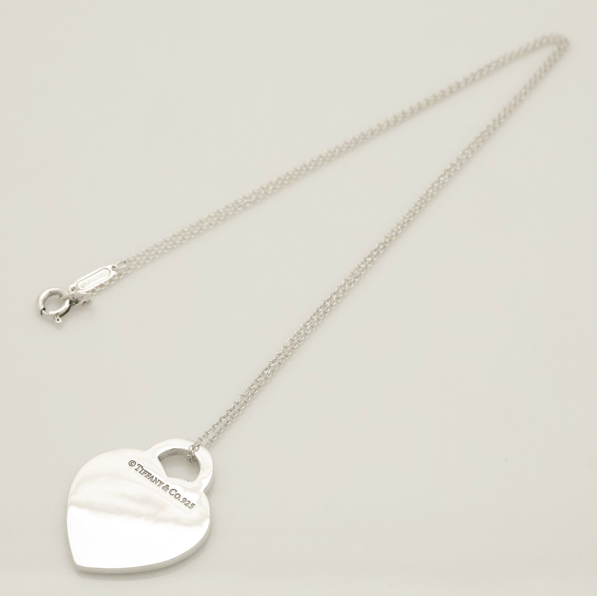 Tiffany & Co. Notes New York Heart Tag Pendant Necklace Sterling Silver 925