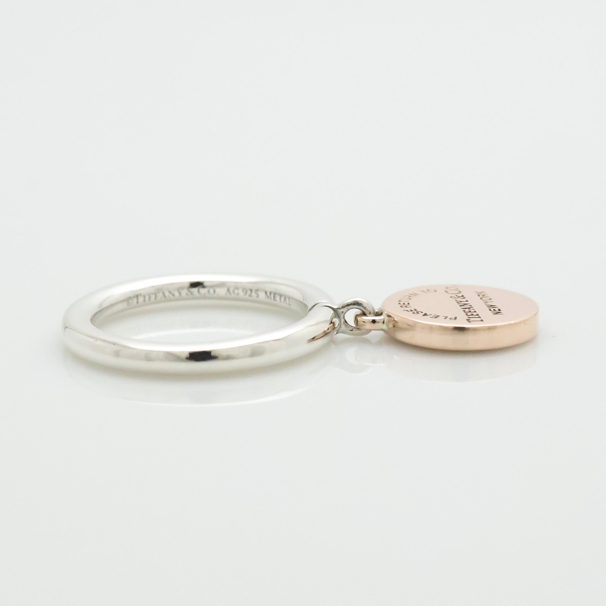 TIFFANY&Co. リターントゥ ティファニー ラウンド タグ ルベドメタル リング 7 号 AG925