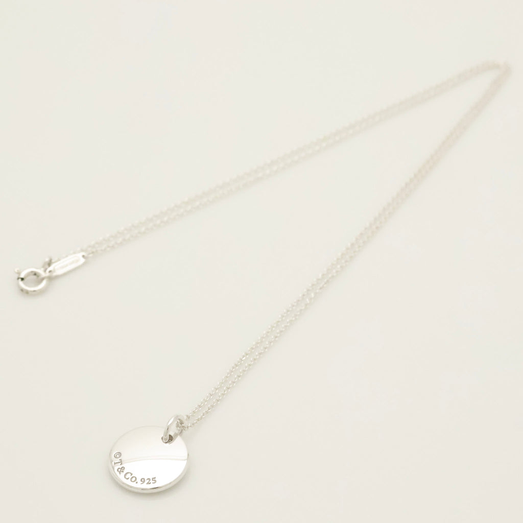 TIFFANY&Co. ノーツ レター ラウンド イニシャル M ディスク ネックレス AG925