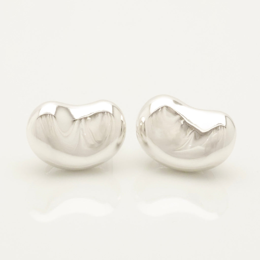 Tiffany & Co. Large Peretti 20mm Bean Clip-On Earrings Sterling Silver 925