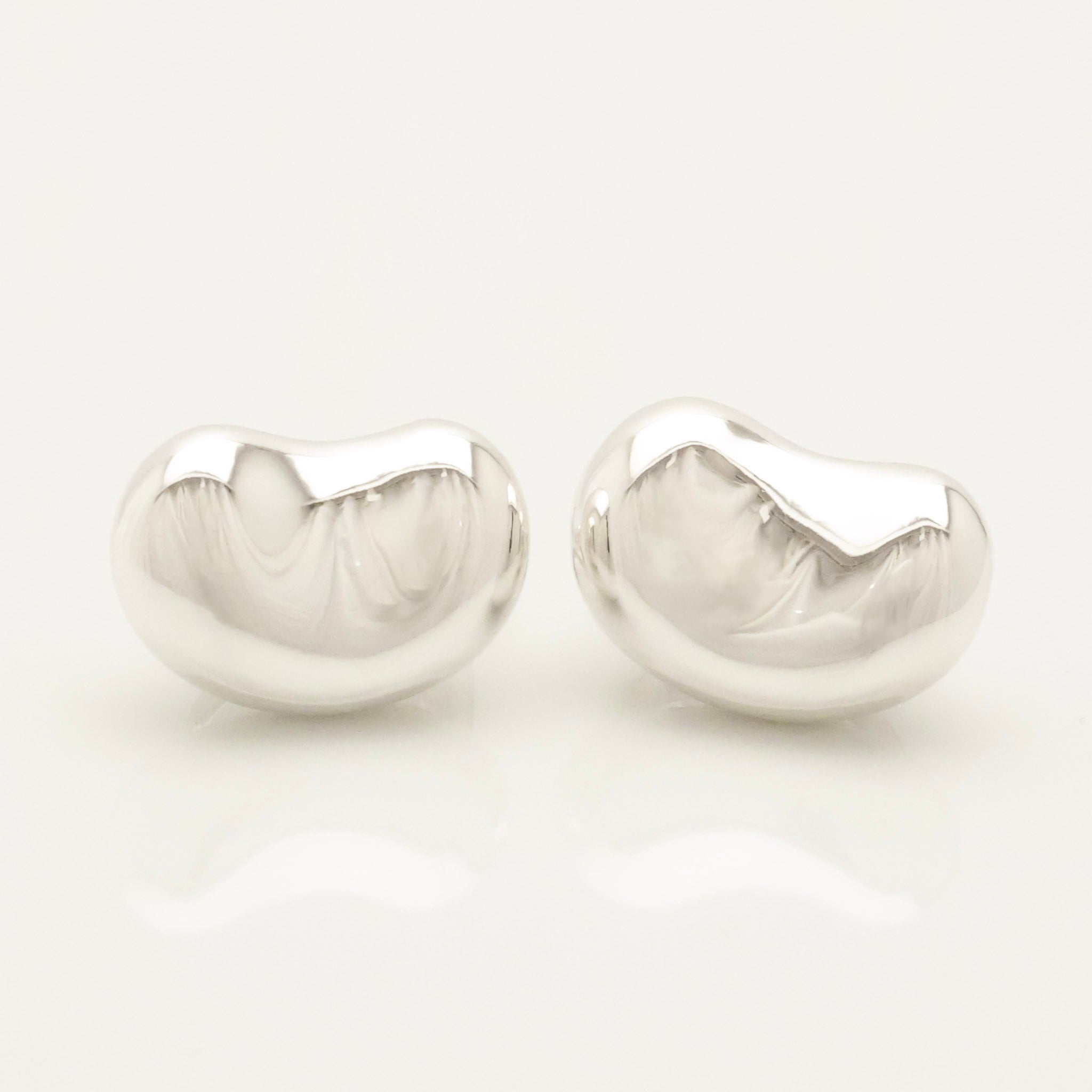 Tiffany & Co. Large Peretti 20mm Bean Clip-On Earrings Sterling Silver 925
