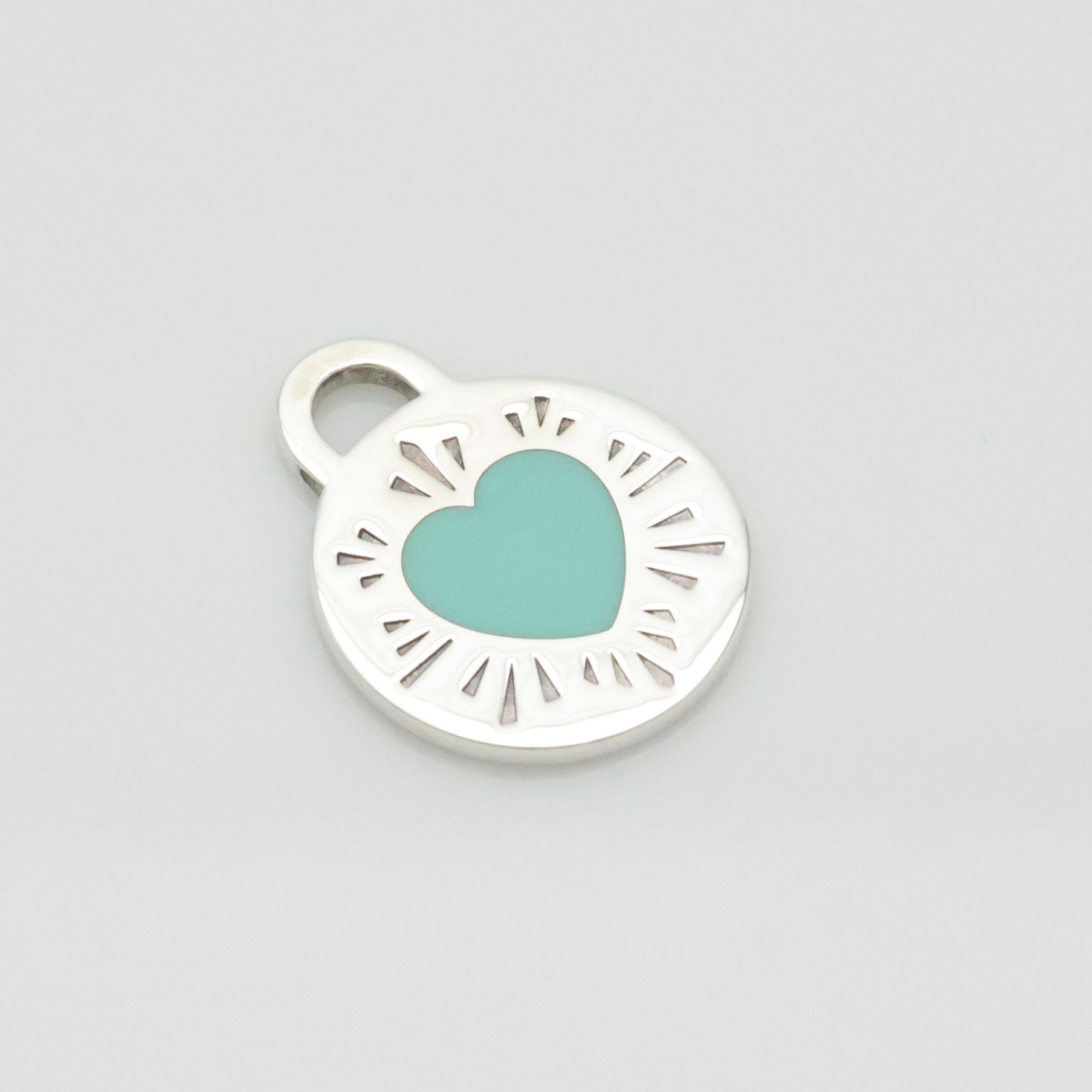 TIFFANY&Co. リターントゥ ティファニー ラウンド タグ エナメル ハート チャーム AG925