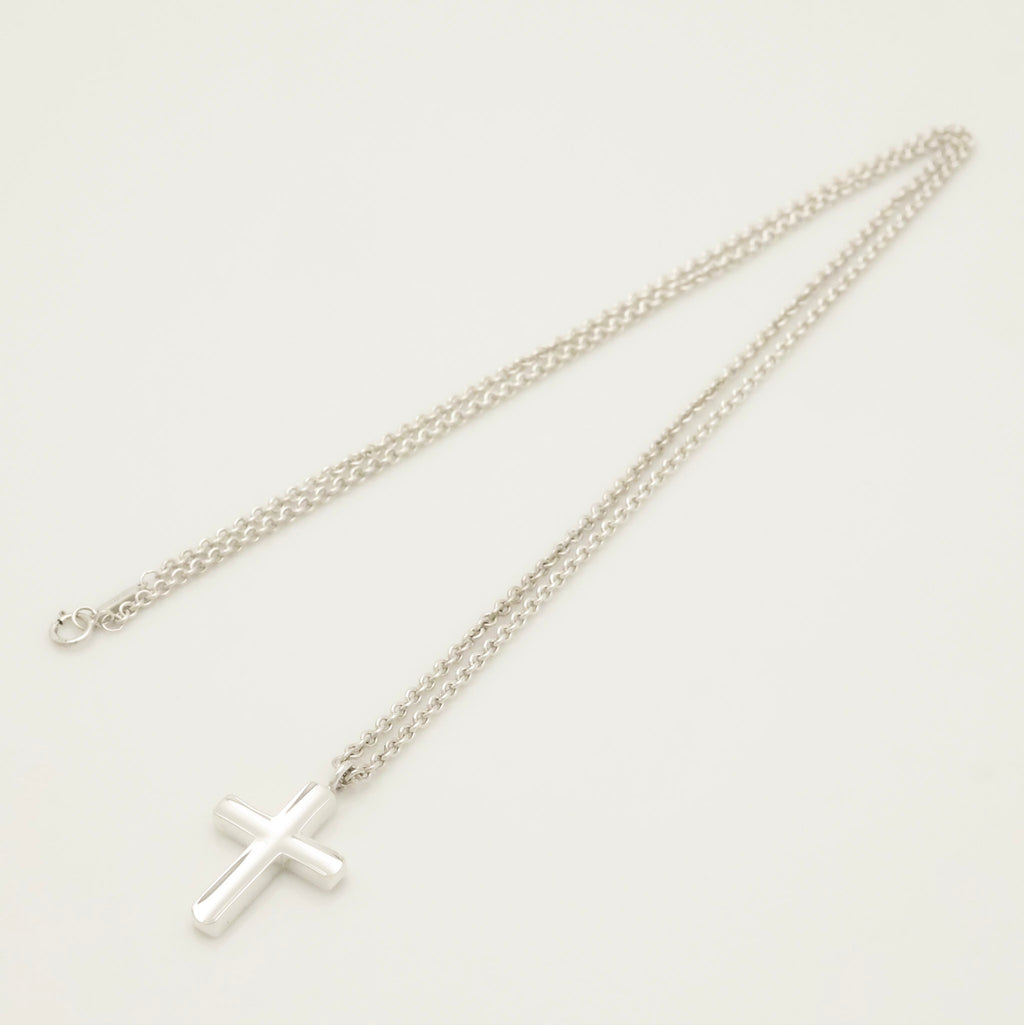  Tiffany & Co. Picasso Groove Cross Necklace Sterling Silver 925 